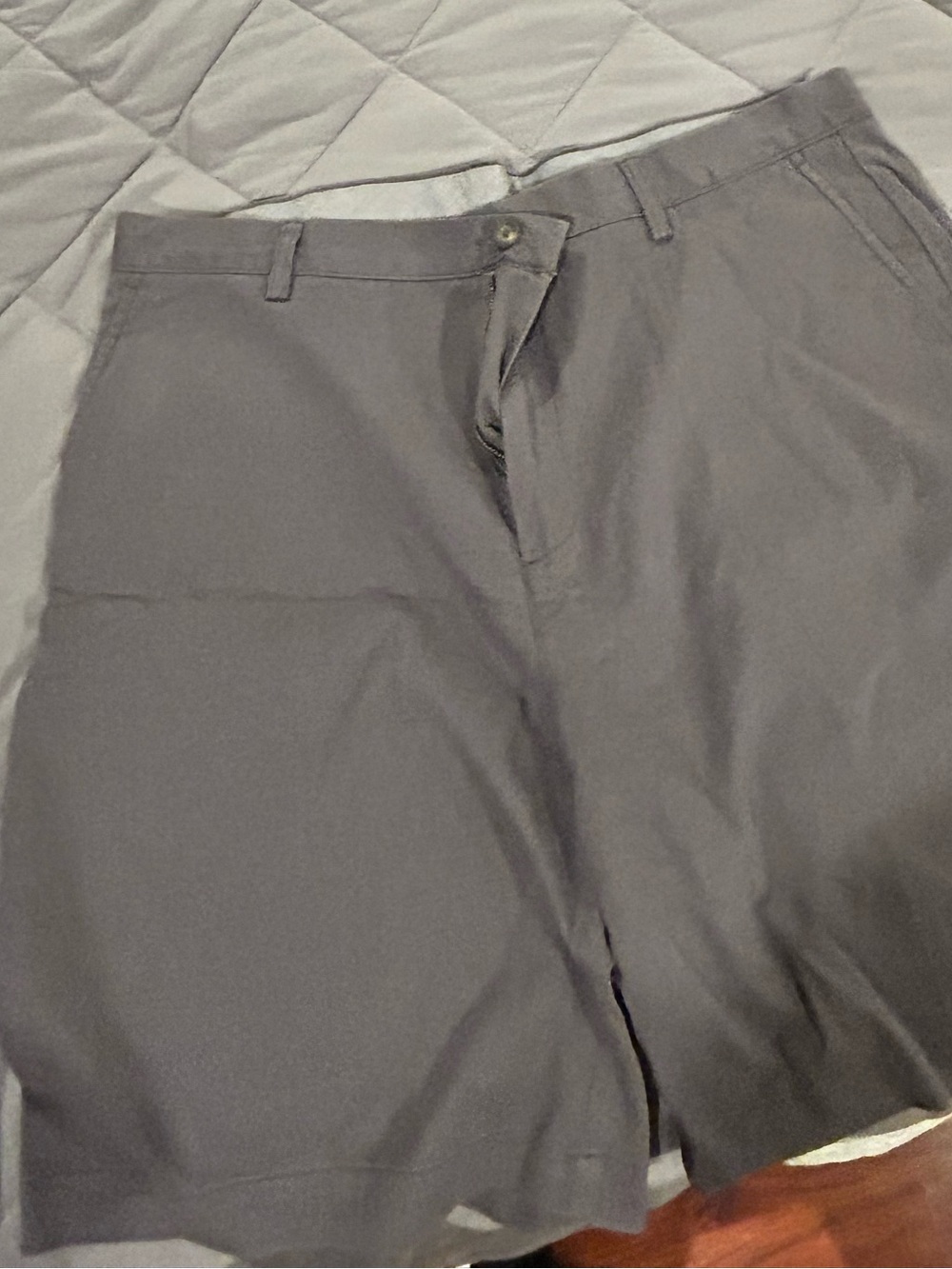 Amazon Essentials Men's Charcoal Flat Front Shorts